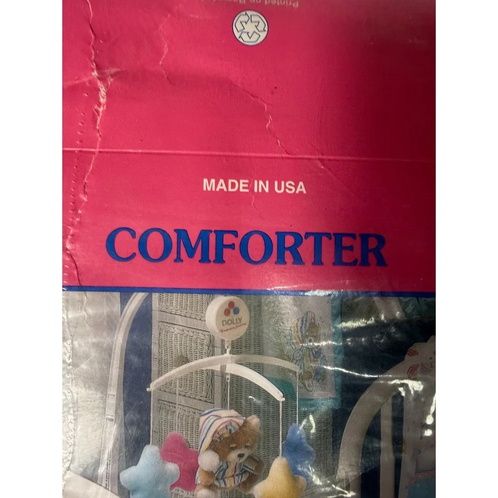 Vintage Riegel Teddy Beddy Bear Friends Crib Comforter Made in USA 33x42 NIP